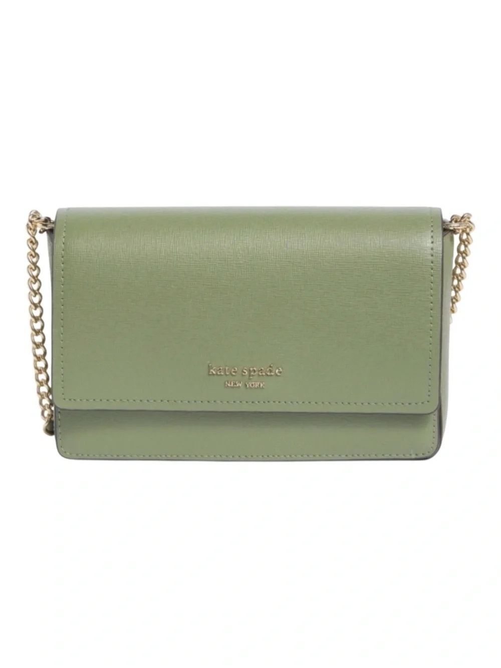 Kate Spade New York Morgan Crossbody/Wallet in Sage Green Saffiano Leather